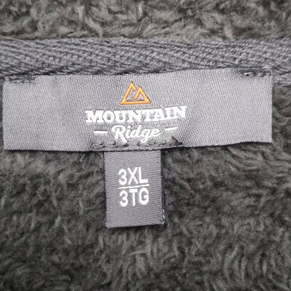 Mountain Ridge Men's Size 3XL Faux Fur Lined Grey Full Zip Jacket with Hood - Picture 3 of 9